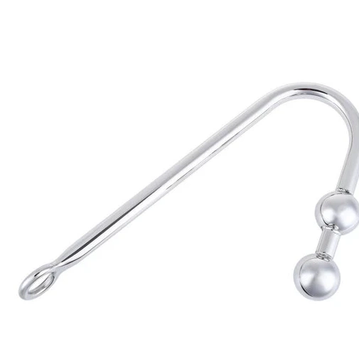 Stainless Hook Two Balls 4417 Steel Pleasurable Anal 0705